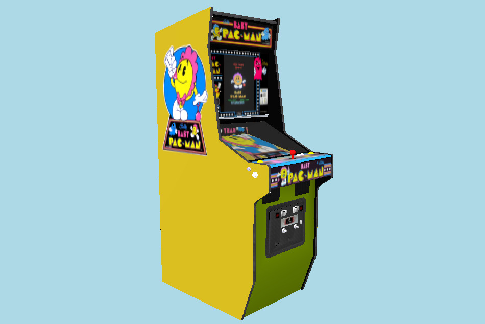 Baby Pac-Man Upright Arcade Machine 3d model